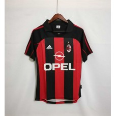 AC Milan 00/02 Home Red&Black Soccer Jersey